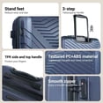 thumbnail image 3 of Travelhouse 3 Piece Hardshell Luggage Set Hardside Lightweight Suitcase with TSA Lock Spinner Wheels 20in24in28in.(Navy Blue), 3 of 10