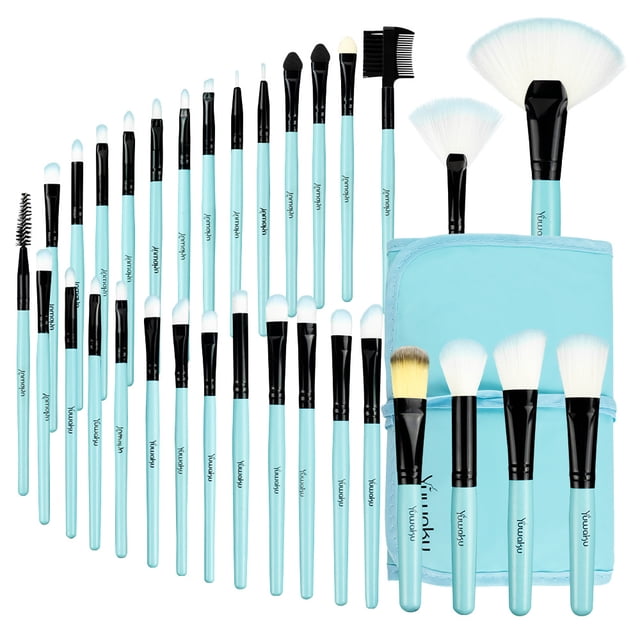 Juego de brochas de maquillaje, juego completo de brochas para base, brochas para polvos, brochas para rubor, brochas para sombras de ojos, herramientas de maquillaje