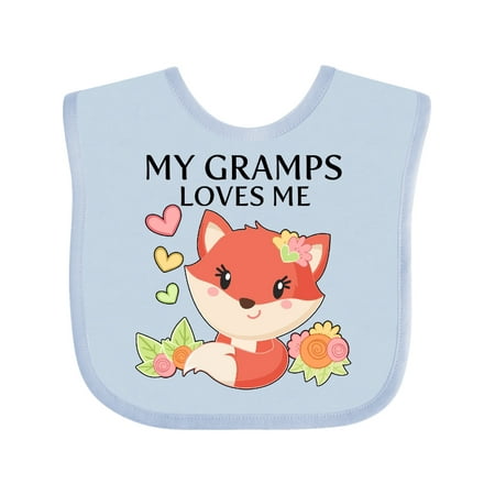 

Inktastic My Gramps Loves Me- little fox Gift Baby Boy or Baby Girl Bib