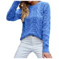 thumbnail image 2 of Sanbonepd Womens Sweaters Fashion Solid Color Pullover Long Sleeve Knit Sweater, 2 of 5