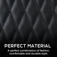 thumbnail image 3 of Coverado Car Seat Covers FullSet, Premium Leather Front and Back Seat Protectors, Classic Auto Interior Cushions Universal Fit for Most Cars, SUVs and Trucks, Black, 3 of 10