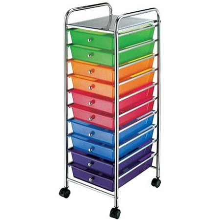 Mainstays 10-Drawer Trolley Cart
