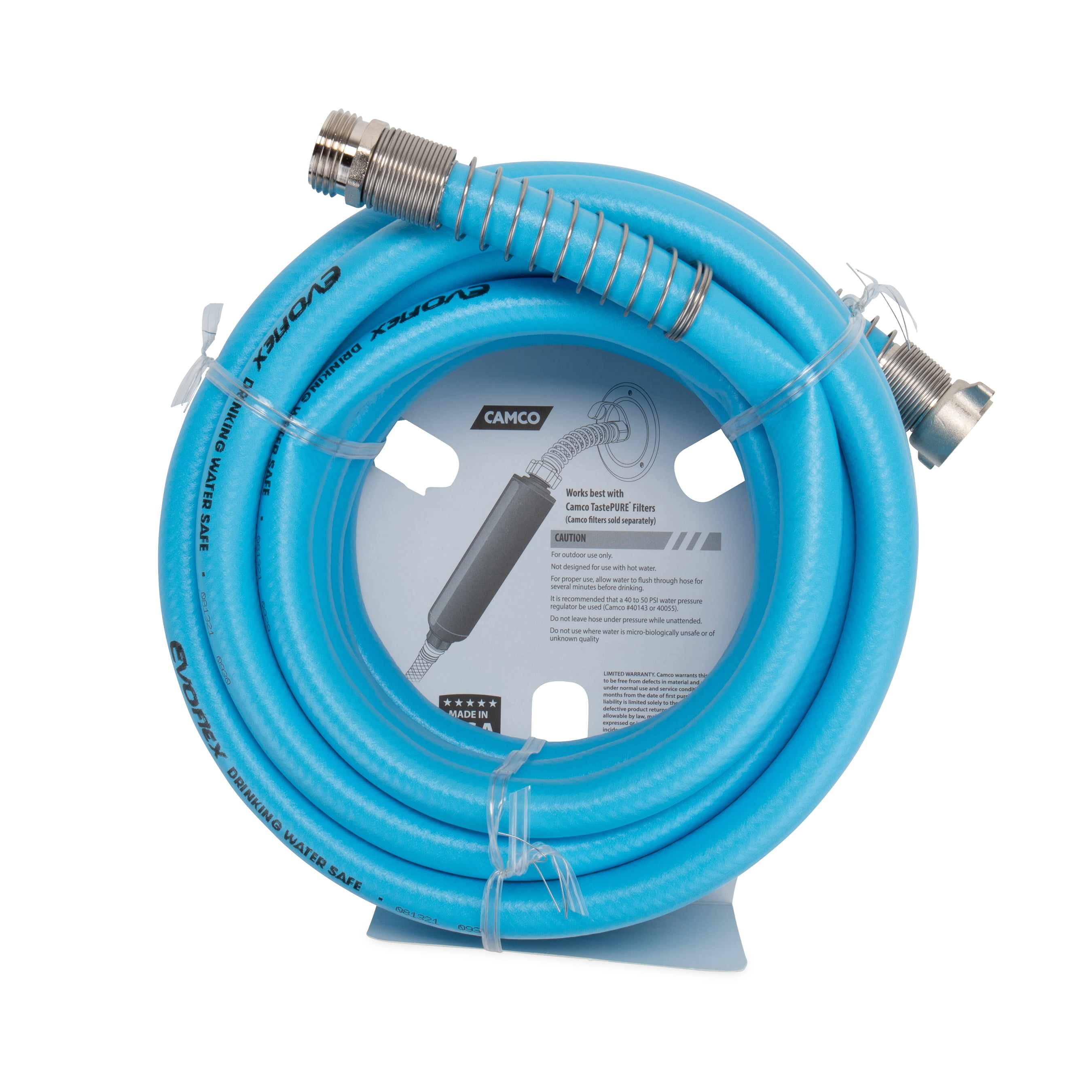 Camco EvoFlex 25-foot Super Flexible Drinking Water Hose, Blue (22594)