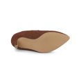 thumbnail image 3 of Unique Bargains Women Pointed Toe Stiletto High Heel Chelsea Booties Camel (Size 9.5), 3 of 8