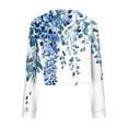 thumbnail image 4 of YUGYXL Women's Cropped Pullover Trendy Flower Print Fall Sweatshirts Y21K Long Sleeve Sweatshirt Blouses Sky Blue S, 4 of 5