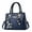 Dark Blue, variant on Women Barrel Handbags Purses Fashion Satchel Bags Top Handle Shoulder Bags Vegan Leather Work Bag