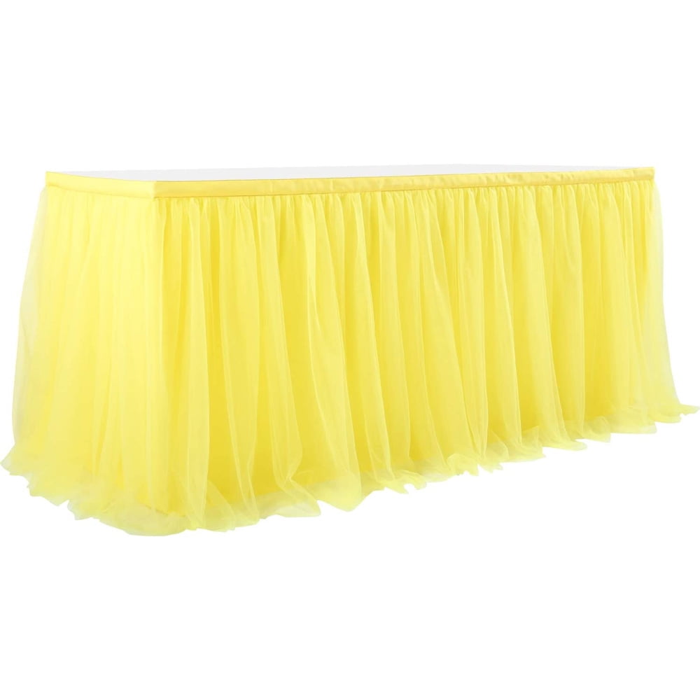 Tulle Table Skirt for Rectangle or Round Tables Tutu Table Skirt White