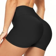 Womens High Waist Yoga Shorts Running Compression Shorts for Workout Dri-Works
