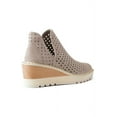 thumbnail image 4 of Cecelia New York Georgie Taupe Cut Out Low Perforated Wedge Ankle Boot Booties (Taupe, 6.5), 4 of 4