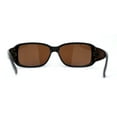 thumbnail image 4 of Polarized Womens Narrow Rectangle Designer Sunglasses Black Brown, 4 of 4