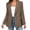 Coffee, variant on Cmfcve Women's Double Breasted Blazer Jacket Lapel Collar Long Sleeve Oversized Dressy Casual Suit Coat