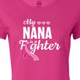 thumbnail image 4 of Inktastic Breast Cancer Awareness My Nana is a Fighter Women's T-Shirt, 4 of 5