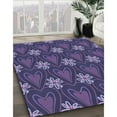 thumbnail image 3 of Ahgly Company Machine Washable Indoor Square Transitional Light Purple Area Rugs, 5' Square, 3 of 7