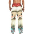 thumbnail image 4 of Vintage Santa Claus Mens Cotton Pajama Pant Sleep and Lounge Bottons with Pockets, 4 of 7