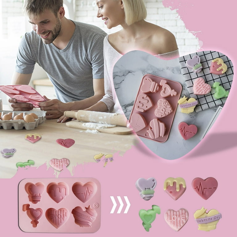 Valentine's Tool Molds Silicone Chocolate DIY Cake Love Day Baking