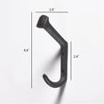 thumbnail image 3 of Rustic Cast Iron Hooks, Wall Mounted Farmhouse Coat Hangers, Heavy Duty Vintage Black Railroad Spike Hooks for Hanging, 3 of 4