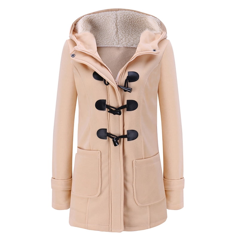 Anself Women Winter Warm Thick Coat Outdoor Hood Parka Long Jacket with Pockets