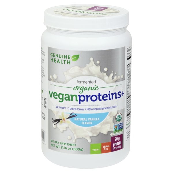 Genuine Health Fermented Organic Vegan Proteins Natural Vanilla Flavor