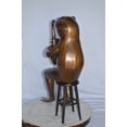 thumbnail image 4 of Nifao Frog playing saxophone bronze statue – Home Decor Sculpture, 23"L x 15"W x 30"H, 4 of 8