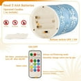 thumbnail image 5 of Yayeee Flameless Candles with Remote Flickering Battery Operated Multi Color Changing, Blue Snowflake, 5 of 7