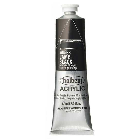 Holbein Artist Heavy Body Acrylic Color, 60ml, Lamp Black