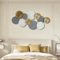 thumbnail image 2 of LuxenHome Modern Metal Connected Circles Wall Decor Sculpture in Multi-Color, 2 of 10