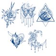 thumbnail image 1 of Pegatinas artísticas Ygjytge 5 Uds. Tatuaje Semipermanente Pájaro, 1 of 9