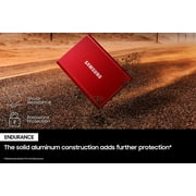 Samsung T7 Portable SSD 2TB Titan Gray, Up-to 1,050MB/s, USB 3.2 Gen2 (MU-PC2T0T/AM)
