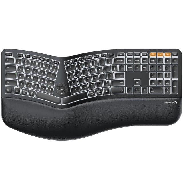 Teclado ProtoArc EK01 Plus retroiluminado Bluetooth Ergonómico