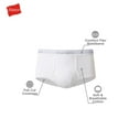 thumbnail image 5 of Hanes Caleçons Blancs pour Hommes, G, Blanc, 5 of 5