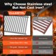 thumbnail image 4 of Parrillas para asador QuliMetal 50x33 cm de acero inoxidable compatibles con Weber, 4 of 7