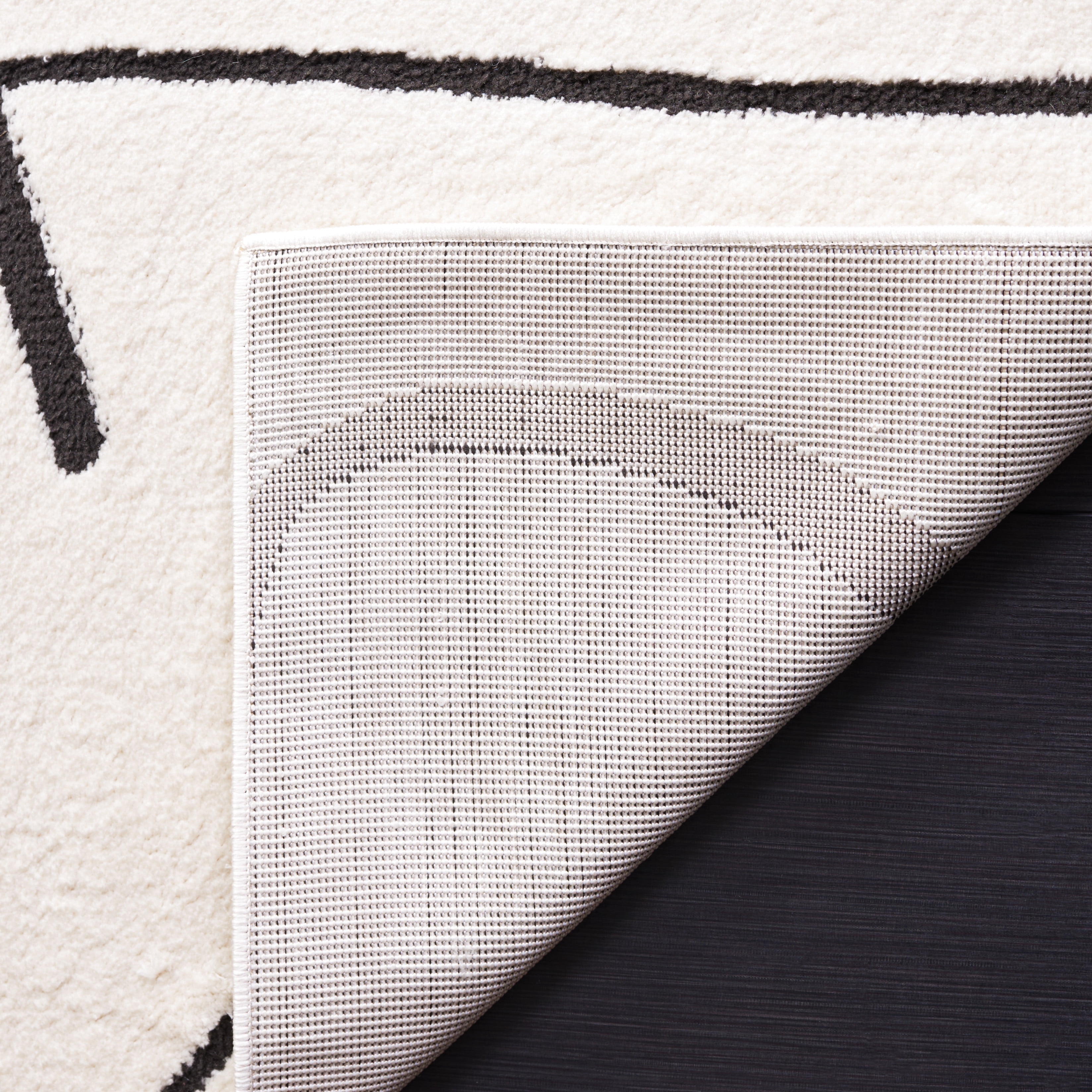 SAFAVIEH Melody Quinn Modern Area Rug, Ivory/Black, 9' x 12'