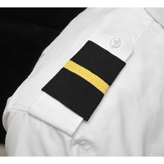 Peachtree Pilot Flight Student One Bar Epaulets Gold Nylon on Black