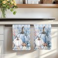 thumbnail image 7 of Coastal Fall Kitchen Towels Set of 2, Thanksgiving Pumpkins Coral Blue Plaid Absorbent Dish Towels for Kitchen, Microfiber Hand Towel, Quick Drying Tea Towel for Cleaning Decorative Dishcloths, 7 of 7