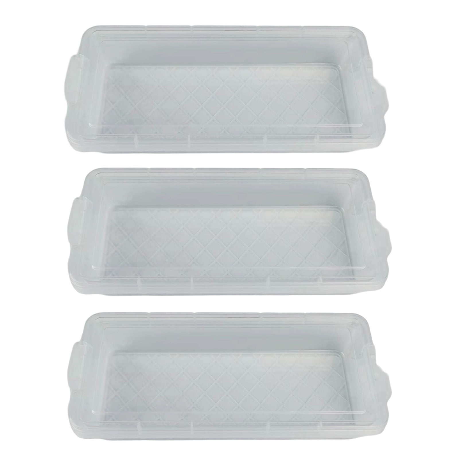 Clear Transparent Plastic Pencil Box Stackable Multi-Functional Stationery Storage Case for Art Supplies and Desktop Organization A#073 C
