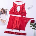 thumbnail image 7 of Bras for Women Push Up Women Underwear Bra Panties Underclothes Underpants Garter Belt Pajamas Roleplay Sets Plus Size Sports Bra Red Pajamas for Women, 7 of 7