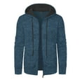 thumbnail image 4 of sususu Pullover Hoodie for Men Sport Fitness Casual Hooded Cardigan Knit Jacket Sweatshirt For Active,Blue,XXL, 4 of 6