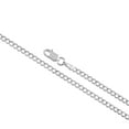 thumbnail image 2 of 14K White Gold Cuban Curb Chain Necklace for Men and Women â€“ Measures 2 mm x Thickness 22 Inches Length, 2 of 6