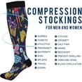 thumbnail image 4 of GZHJMY 1 Pair Christmas Nutcracker Compression Socks for Women Men, Knee High Stocking for Running,Athletic,Medical, 4 of 7
