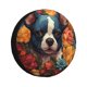 thumbnail image 1 of Balery Cute Colorful Flower French Bulldog Cubiertas para Neumáticos - Protector Resistente para Neumáticos de Camioneta, SUV, Remolque, Camper y RV-14 inch, 1 of 6