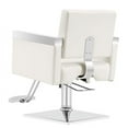 thumbnail image 4 of BarberPub Classic Hydraulic Barber Chair Salon Spa Hair Beauty Styling White 3021, 4 of 8