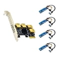 thumbnail image 1 of Tarjeta de expansión PCI-E Tarjeta vertical PCI-E Tarjeta adaptadora USB de 4 puertos Juego de tarjetas verticales 1 a 4, cable de expansión de 4 pines Methold EL001409-02B, 1 of 2