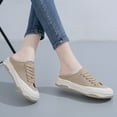 thumbnail image 5 of Cyiecw Canvas Sneakers for Women Fashion Lace-up Canvas Shoes Low Top Comfortable Casual Shoes, 5 of 7