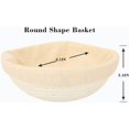 thumbnail image 2 of Luniquz Round Bread Dough Proofing Rising Rattan Basket & Liner, 2 of 6