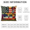 thumbnail image 5 of SHERONV American Flag LOVE Peace Symbol Graphic Decorative Cushion Throw Pillow Cover for Home Couch Living Room Sofa Square Printed on Both Sides 1PC 12x12in, 5 of 5