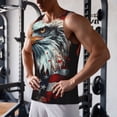 thumbnail image 5 of Zufioo USA Bald Eagle Print Men's Vest, Sleeveless Quick-drying Muscle T-shirt, Suitable for Sports Fitness, Home Leisure Wear-Medium, 5 of 7