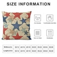 thumbnail image 5 of YINGXI 4th of July Throw Pillow Cover,Blue Red White Stars Patriotic Decorative Outdoor Cushion Cover Independence Memorial Day Pillow Cases Linen Farmhouse for Sofa Couch Bed 12x12in, 5 of 5