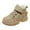 Beige, variant on FAOWME Child Winter Solid Color Warm And Suede Casual Snow Boots Shoes Comfortable Non- Boots Grey 12-12.5 Years