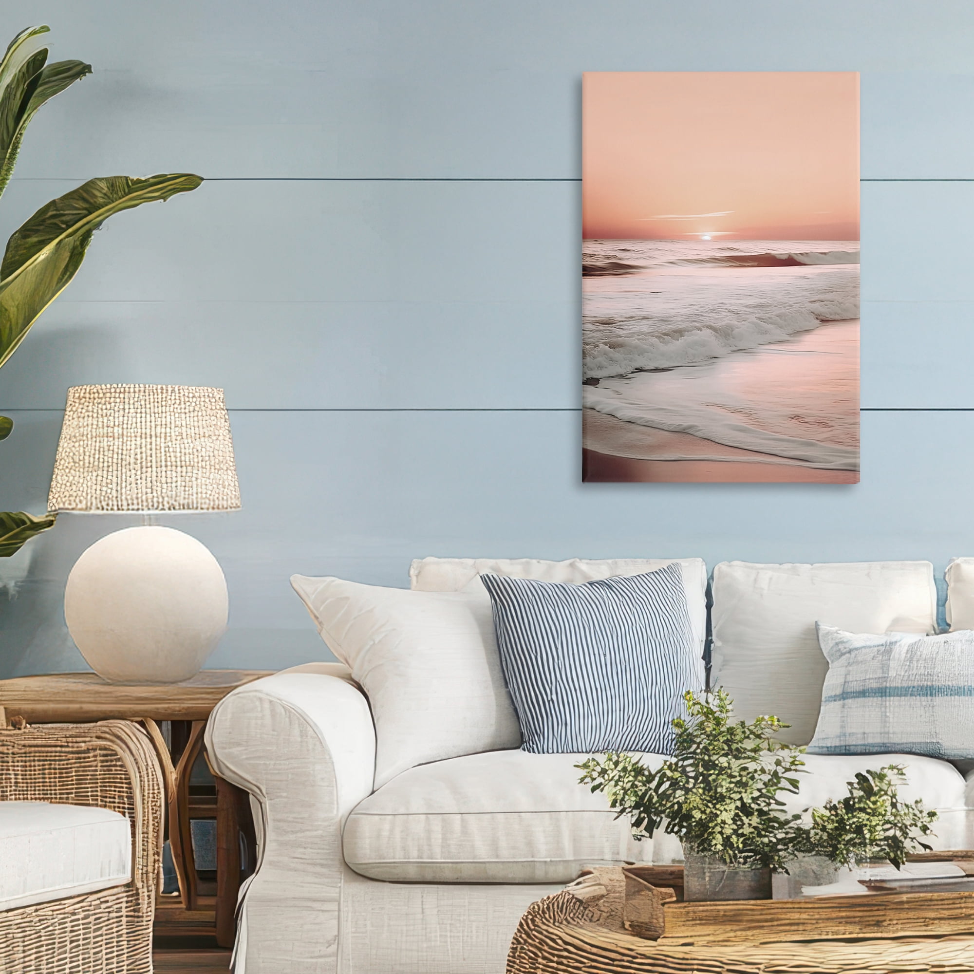 Apricot Beach View Canvas Wall Art, design by Decent Exposures