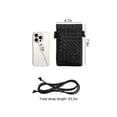 thumbnail image 5 of EEEkit Woven Phone Crossbody Bag for Unisex, Stylish & Durable, Waterproof PU Leather, Black, 5 of 6